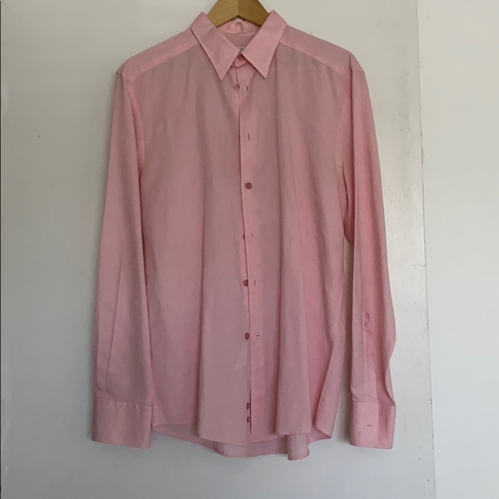 Pink Versace button down shirt